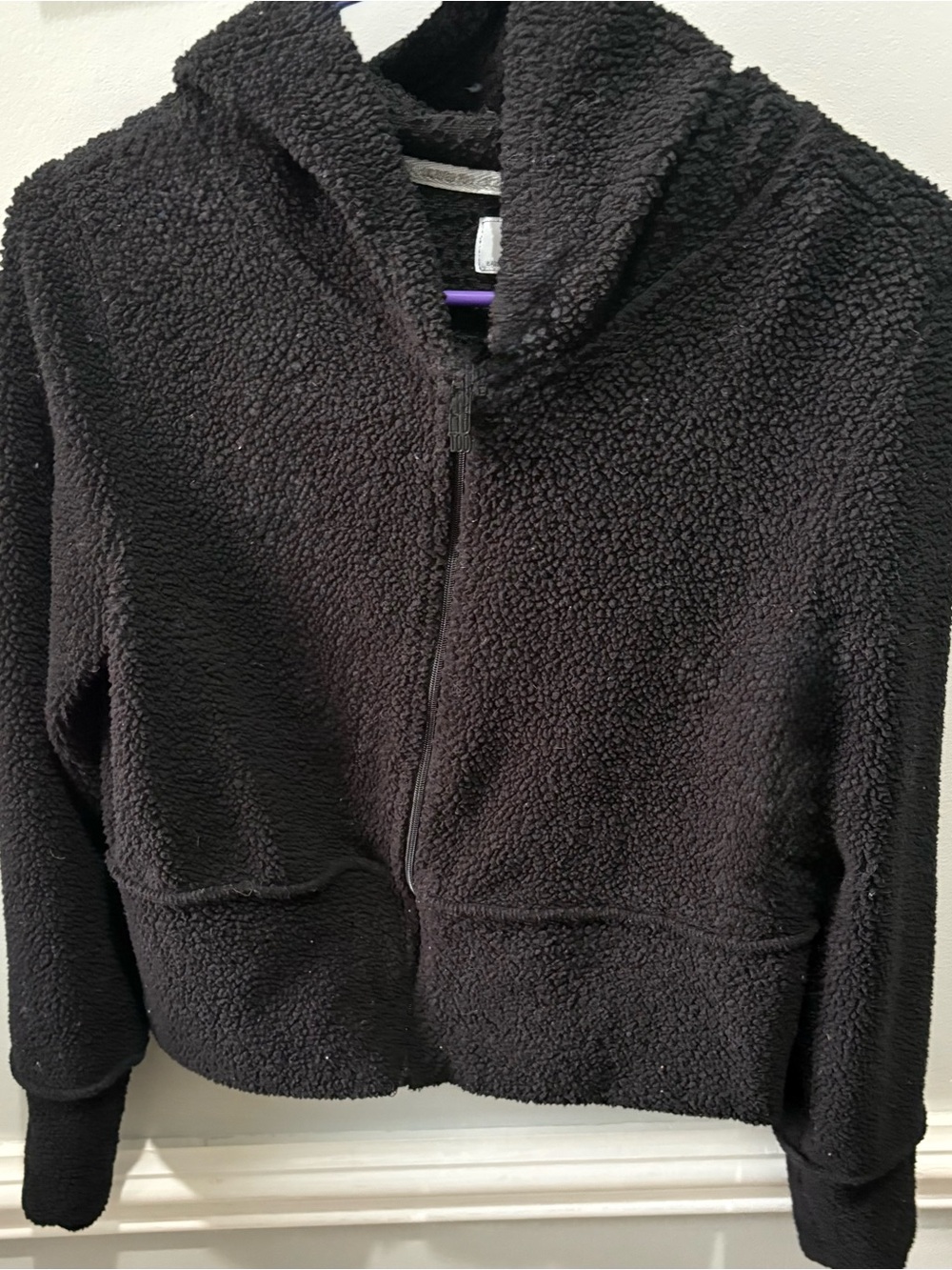 Limited Too Cozy Black Sherpa Zip-Up Hoodie